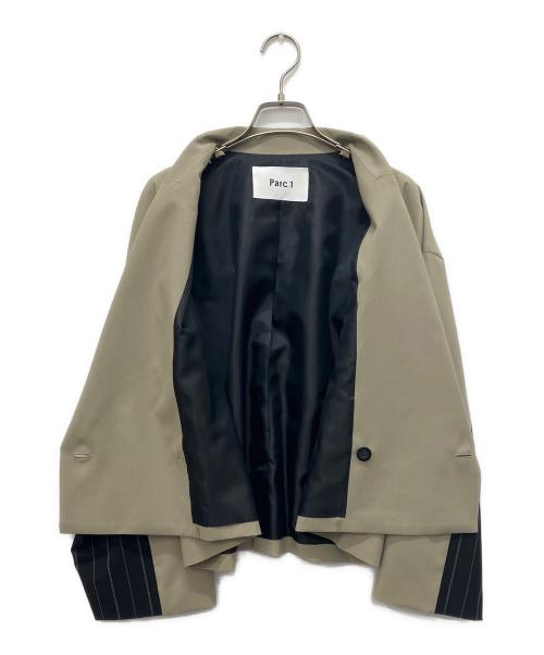 Parc.1（パルクアン）parc.1 (パルクアン) 再構築ダブルセットアップ ベージュ×ブラック サイズ:1の古着・服飾アイテム