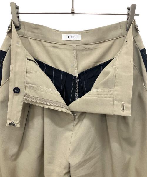 Parc.1（パルクアン）parc.1 (パルクアン) 再構築ダブルセットアップ ベージュ×ブラック サイズ:1の古着・服飾アイテム