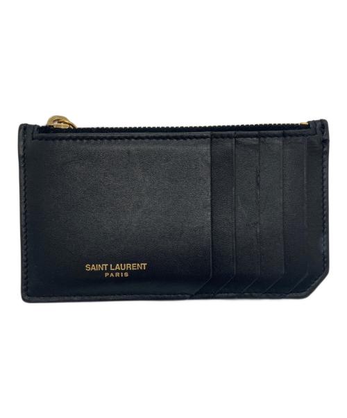 Saint Laurent Paris（サンローランパリ）Saint Laurent Paris (サンローランパリ) ZIP CARD CASE ブラックの古着・服飾アイテム