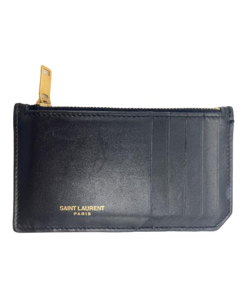 Saint Laurent Paris（サンローランパリ）Saint Laurent Paris (サンローランパリ) ZIP CARD CASE ブラックの古着・服飾アイテム