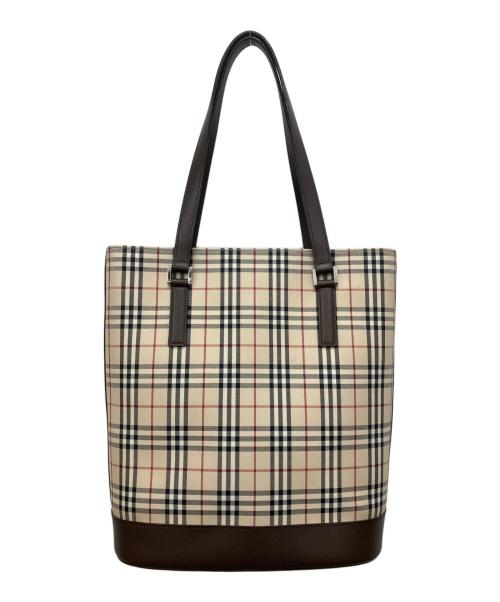 BURBERRY（バーバリー）BURBERRY (バーバリー) ノヴァチェックトートバッグ ベージュの古着・服飾アイテム