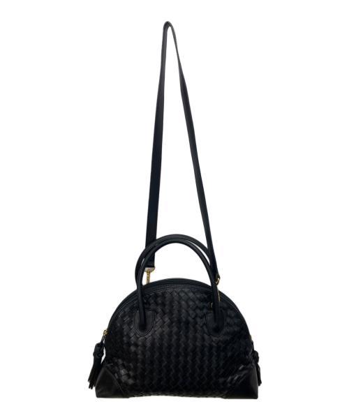 BOTTEGA VENETA（ボッテガベネタ）BOTTEGA VENETA (ボッテガベネタ) イントレチャート　タッセル付き2way　バッグ ブラックの古着・服飾アイテム