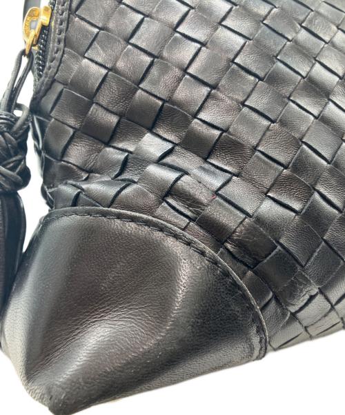 BOTTEGA VENETA（ボッテガベネタ）BOTTEGA VENETA (ボッテガベネタ) イントレチャート　タッセル付き2way　バッグ ブラックの古着・服飾アイテム