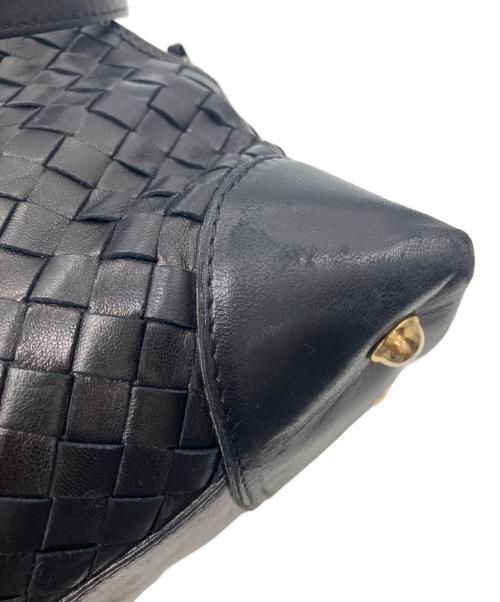BOTTEGA VENETA（ボッテガベネタ）BOTTEGA VENETA (ボッテガベネタ) イントレチャート　タッセル付き2way　バッグ ブラックの古着・服飾アイテム