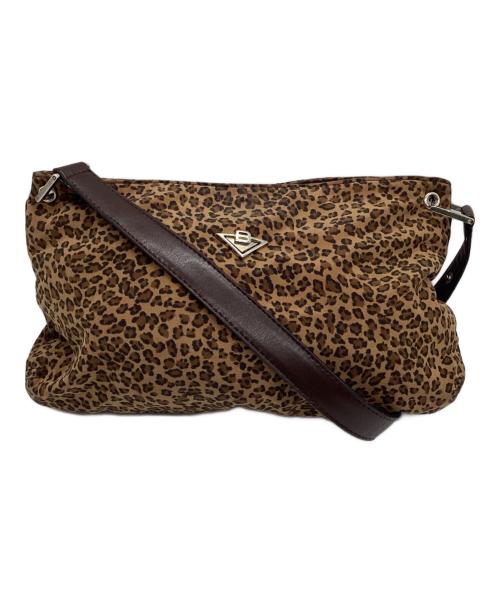 BOTTEGA VENETA（ボッテガベネタ）BOTTEGA VENETA (ボッテガベネタ) レオパードナイロンショルダーバッグ ブラウンの古着・服飾アイテム