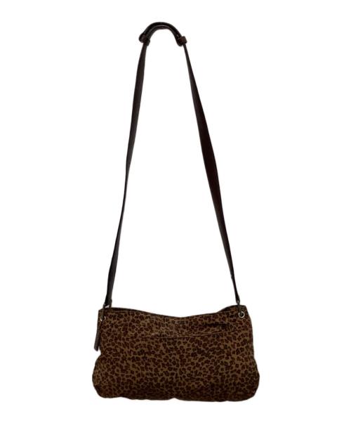 BOTTEGA VENETA（ボッテガベネタ）BOTTEGA VENETA (ボッテガベネタ) レオパードナイロンショルダーバッグ ブラウンの古着・服飾アイテム