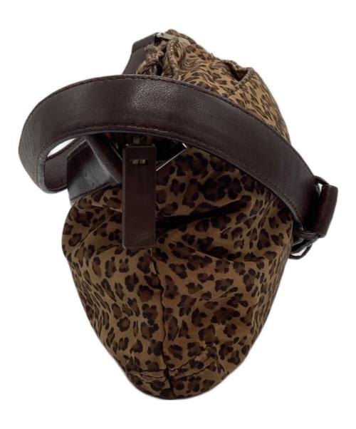 BOTTEGA VENETA（ボッテガベネタ）BOTTEGA VENETA (ボッテガベネタ) レオパードナイロンショルダーバッグ ブラウンの古着・服飾アイテム