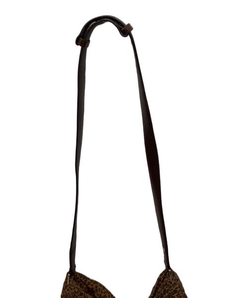 BOTTEGA VENETA（ボッテガベネタ）BOTTEGA VENETA (ボッテガベネタ) レオパードナイロンショルダーバッグ ブラウンの古着・服飾アイテム