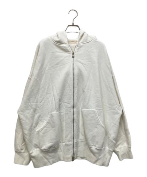 R JUBILEE（アールジュビリー）R JUBILEE (アールジュビリー) ベーシックジップアップパーカー ホワイト サイズ:Fの古着・服飾アイテム
