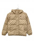 PUMAプーマ）の古着「モノグラム ダウンジャケット」｜ベージュ