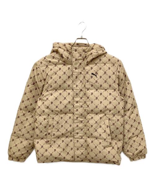 PUMA（プーマ）PUMA (プーマ) モノグラム ダウンジャケット ベージュ サイズ:Sの古着・服飾アイテム