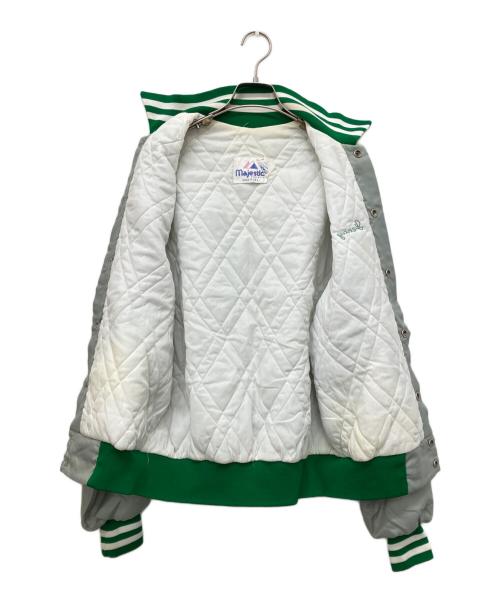 Majestic（マジェスティック）Majestic (マジェスティック) USA製ボストンセルティックススタジャン グレー サイズ:Lの古着・服飾アイテム