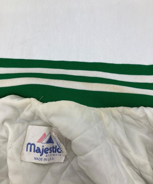 Majestic（マジェスティック）Majestic (マジェスティック) USA製ボストンセルティックススタジャン グレー サイズ:Lの古着・服飾アイテム