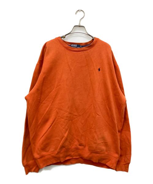 POLO RALPH LAUREN（ポロ・ラルフローレン）POLO RALPH LAUREN (ポロ・ラルフローレン) ワンポイントポニースウェット オレンジ サイズ:XLの古着・服飾アイテム