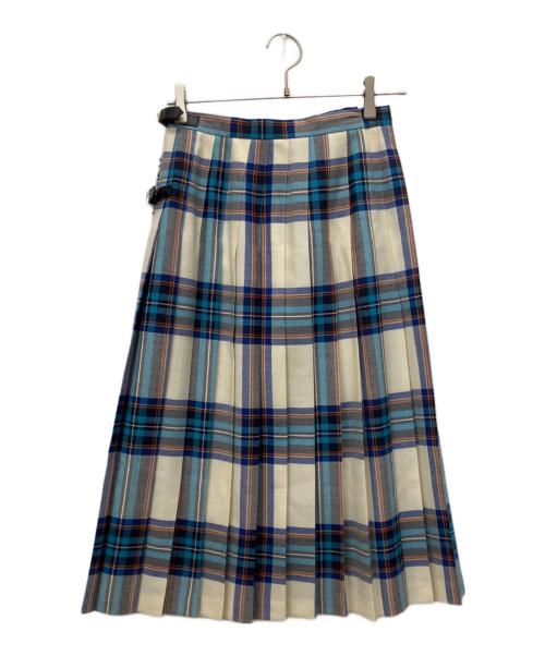 O'NEIL OF DUBLIN（オニールオブダブリン）O'NEIL OF DUBLIN (オニールオブダブリン) アイルランド製 CLASSIC REGLAR キルトスカート ベージュ×ブルー サイズ:US8の古着・服飾アイテム