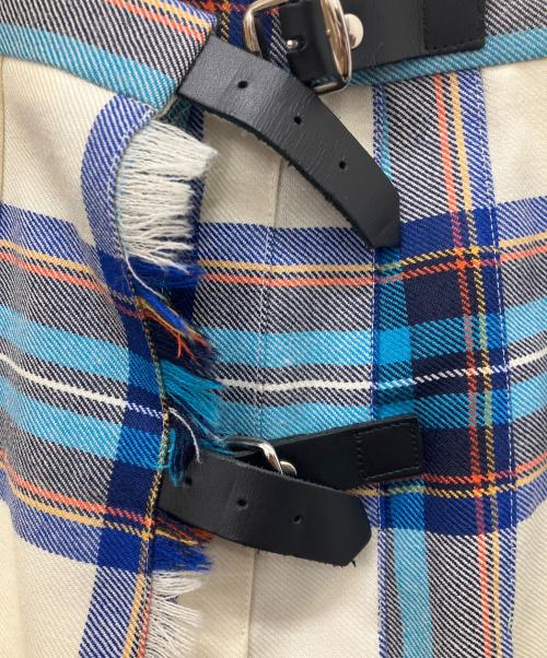 O'NEIL OF DUBLIN（オニールオブダブリン）O'NEIL OF DUBLIN (オニールオブダブリン) アイルランド製 CLASSIC REGLAR キルトスカート ベージュ×ブルー サイズ:US8の古着・服飾アイテム