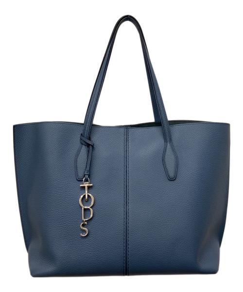 TOD'S（トッズ）TOD'S (トッズ) SHOPPING TOTE BAG ブルーの古着・服飾アイテム