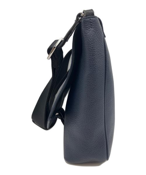 FURLA（フルラ）FURLA (フルラ) レザーショルダーバッグ ネイビーの古着・服飾アイテム