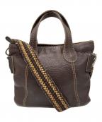 TOD'Sトッズ）の古着「レザーショルダーバッグ」｜ブラウン