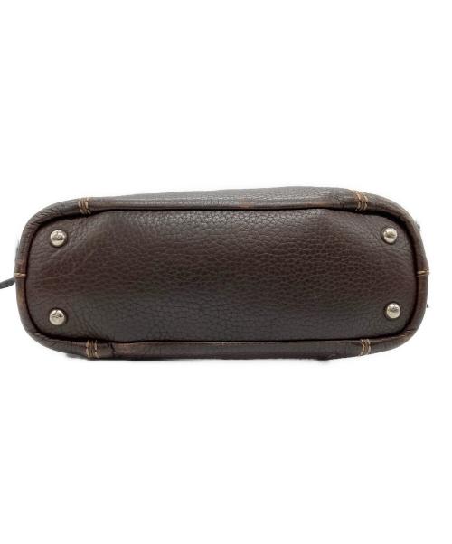 TOD'S（トッズ）TOD'S (トッズ) レザーショルダーバッグ ブラウンの古着・服飾アイテム