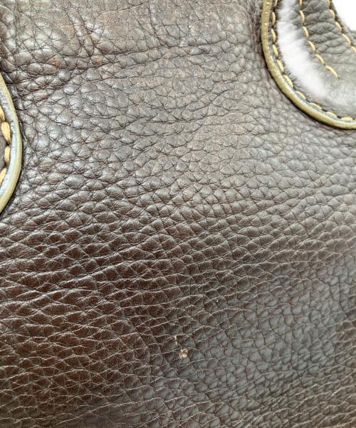 TOD'S（トッズ）TOD'S (トッズ) レザーショルダーバッグ ブラウンの古着・服飾アイテム