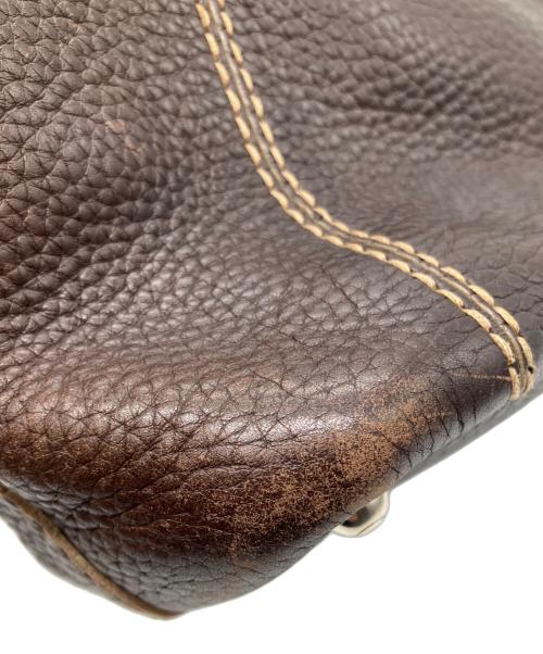 TOD'S（トッズ）TOD'S (トッズ) レザーショルダーバッグ ブラウンの古着・服飾アイテム