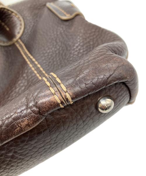 TOD'S（トッズ）TOD'S (トッズ) レザーショルダーバッグ ブラウンの古着・服飾アイテム