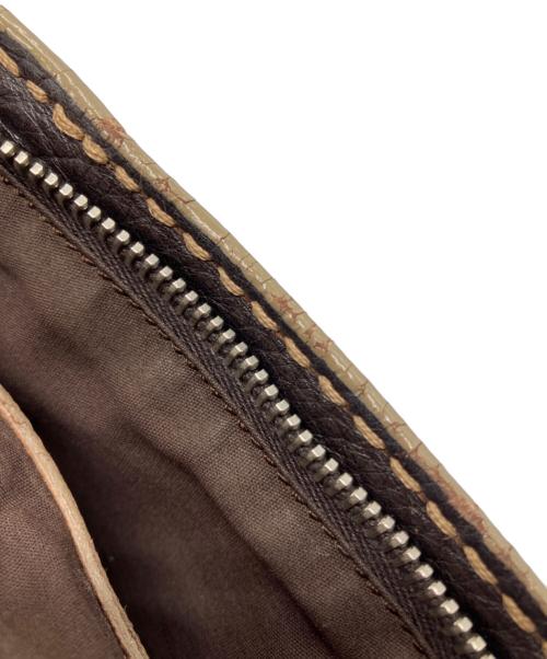 TOD'S（トッズ）TOD'S (トッズ) レザーショルダーバッグ ブラウンの古着・服飾アイテム