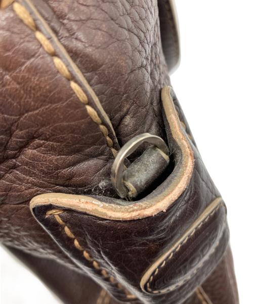 TOD'S（トッズ）TOD'S (トッズ) レザーショルダーバッグ ブラウンの古着・服飾アイテム