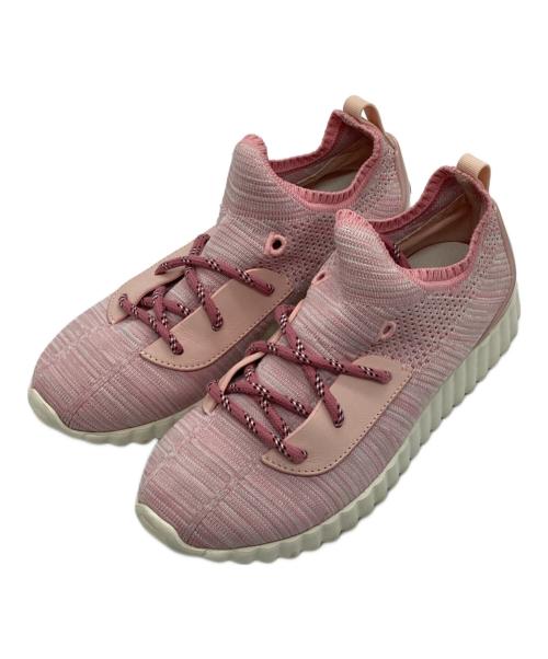 Salvatore Ferragamo（サルヴァトーレ フェラガモ）Salvatore Ferragamo (サルヴァトーレ フェラガモ) niky knit & leather sneaker ピンク サイズ:SIZE 5の古着・服飾アイテム