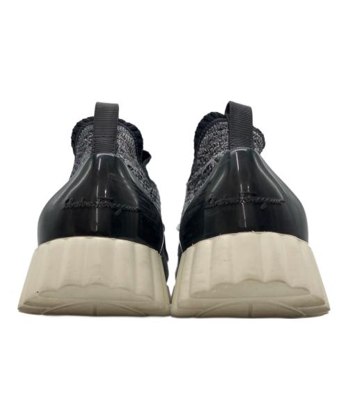 Salvatore Ferragamo（サルヴァトーレ フェラガモ）Salvatore Ferragamo (サルヴァトーレ フェラガモ) niky knit & leather sneaker グレー サイズ:5の古着・服飾アイテム