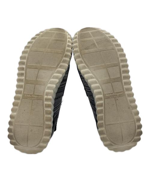 Salvatore Ferragamo（サルヴァトーレ フェラガモ）Salvatore Ferragamo (サルヴァトーレ フェラガモ) niky knit & leather sneaker グレー サイズ:5の古着・服飾アイテム