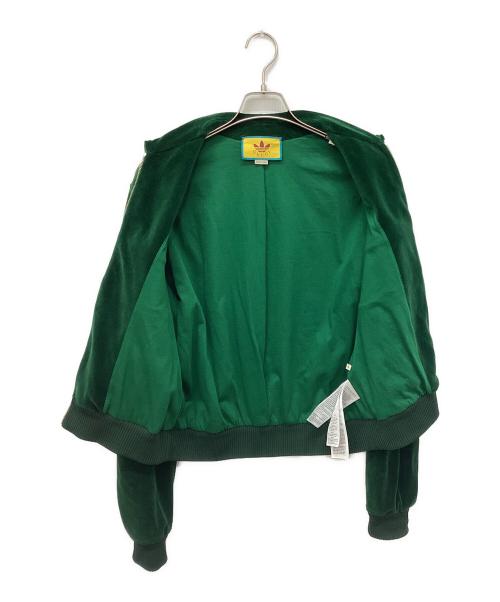 GUCCI（グッチ）GUCCI (グッチ) adidas (アディダス) シェリーライン ベロア トラックジャケット グリーン サイズ:XSの古着・服飾アイテム