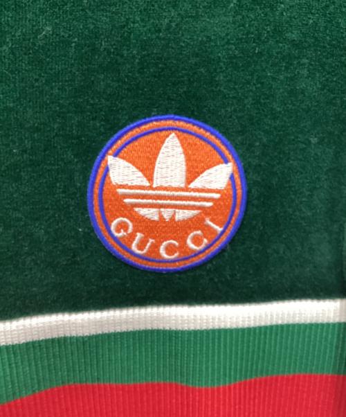 GUCCI（グッチ）GUCCI (グッチ) adidas (アディダス) シェリーライン ベロア トラックジャケット グリーン サイズ:XSの古着・服飾アイテム