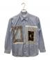 COMME des GARCONS SHIRT（コムデギャルソンシャツ）の古着「パッチワークストライプシャツ」｜スカイブルー