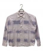 DIESELディーゼル）の古着「オーバーダイストライプシャツ」｜ピンク