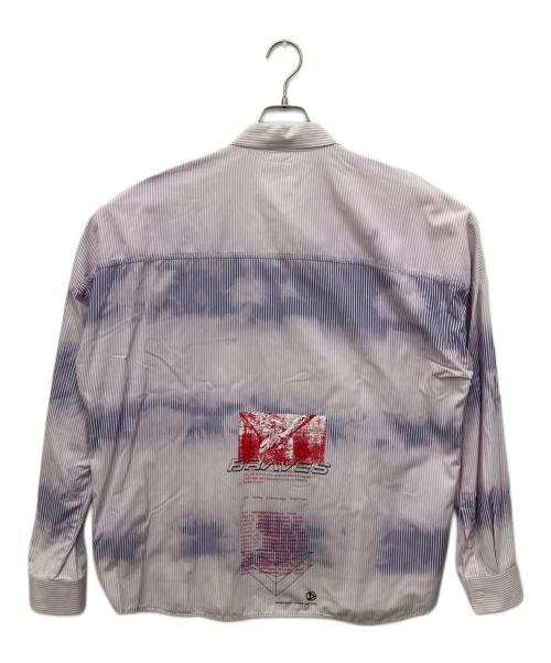 DIESEL（ディーゼル）DIESEL (ディーゼル) オーバーダイストライプシャツ ピンク サイズ:Lの古着・服飾アイテム