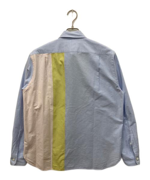 SUNNY ELEMENT（サニーエレメント）SUNNY ELEMENT (サニーエレメント) パッチワークオックスフォードシャツ スカイブルー サイズ:Mの古着・服飾アイテム