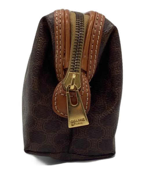 CELINE（セリーヌ）CELINE (セリーヌ) マカダムミニポーチ ブラウンの古着・服飾アイテム