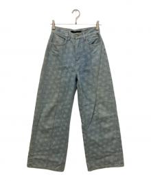 ROKH（ロク）の古着「エンブレムモノグラムストーンウォッシュデニムパンツ」｜インディゴ