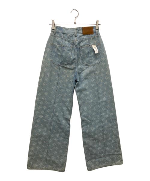 ROKH（ロク）rokh (ロク) エンブレムモノグラムストーンウォッシュデニムパンツ インディゴ サイズ:36の古着・服飾アイテム