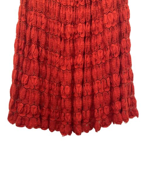 DRIES VAN NOTEN（ドリスヴァンノッテン）DRIES VAN NOTEN (ドリスヴァンノッテン) レーススカート レッド サイズ:38の古着・服飾アイテム