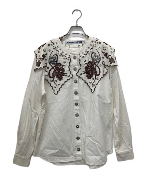 CHOPOVA LOWENA（チョポヴァ・ロウェナ）chopova lowena (チョポヴァ・ロウェナ) 刺繍ブラウス ホワイト サイズ:Sの古着・服飾アイテム