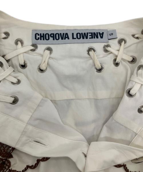 CHOPOVA LOWENA（チョポヴァ・ロウェナ）chopova lowena (チョポヴァ・ロウェナ) 刺繍ブラウス ホワイト サイズ:Sの古着・服飾アイテム