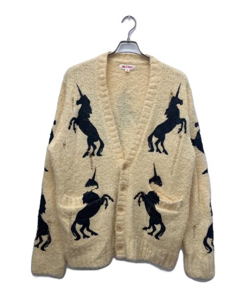 masu（エムエーエスユー）masu (エムエーエスユー) ユニコーングランジカーディガン/	UNICORN GRUNGE CARDIGAN ベージュ サイズ:48の古着・服飾アイテム