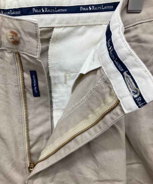 POLO RALPH LAUREN（ポロ・ラルフローレン）POLO RALPH LAUREN (ポロ・ラルフローレン) 90ｓUSA製2タックトラウザーパンツ ベージュ サイズ:31×32の古着・服飾アイテム