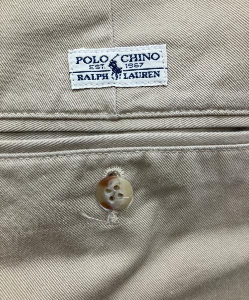 POLO RALPH LAUREN（ポロ・ラルフローレン）POLO RALPH LAUREN (ポロ・ラルフローレン) 90ｓUSA製2タックトラウザーパンツ ベージュ サイズ:31×32の古着・服飾アイテム