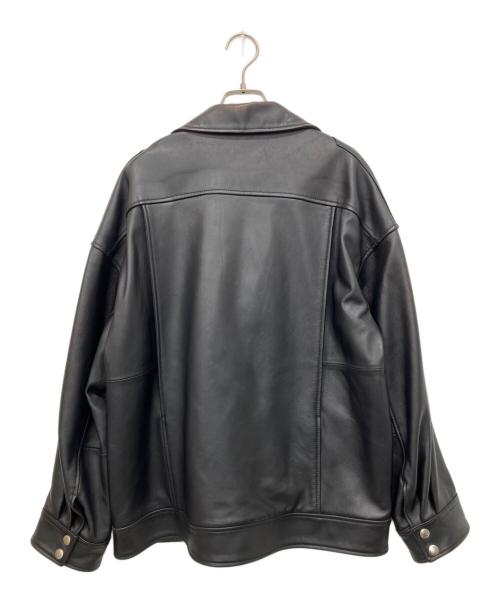 moussy（マウジー）moussy (マウジー) LEATHER OVER RIDERS JACKET ブラック サイズ:Freeの古着・服飾アイテム