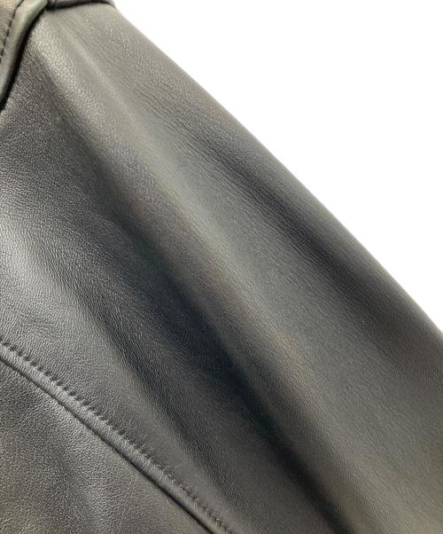 moussy（マウジー）moussy (マウジー) LEATHER OVER RIDERS JACKET ブラック サイズ:Freeの古着・服飾アイテム