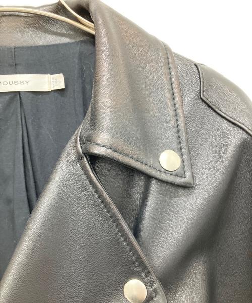 moussy（マウジー）moussy (マウジー) LEATHER OVER RIDERS JACKET ブラック サイズ:Freeの古着・服飾アイテム